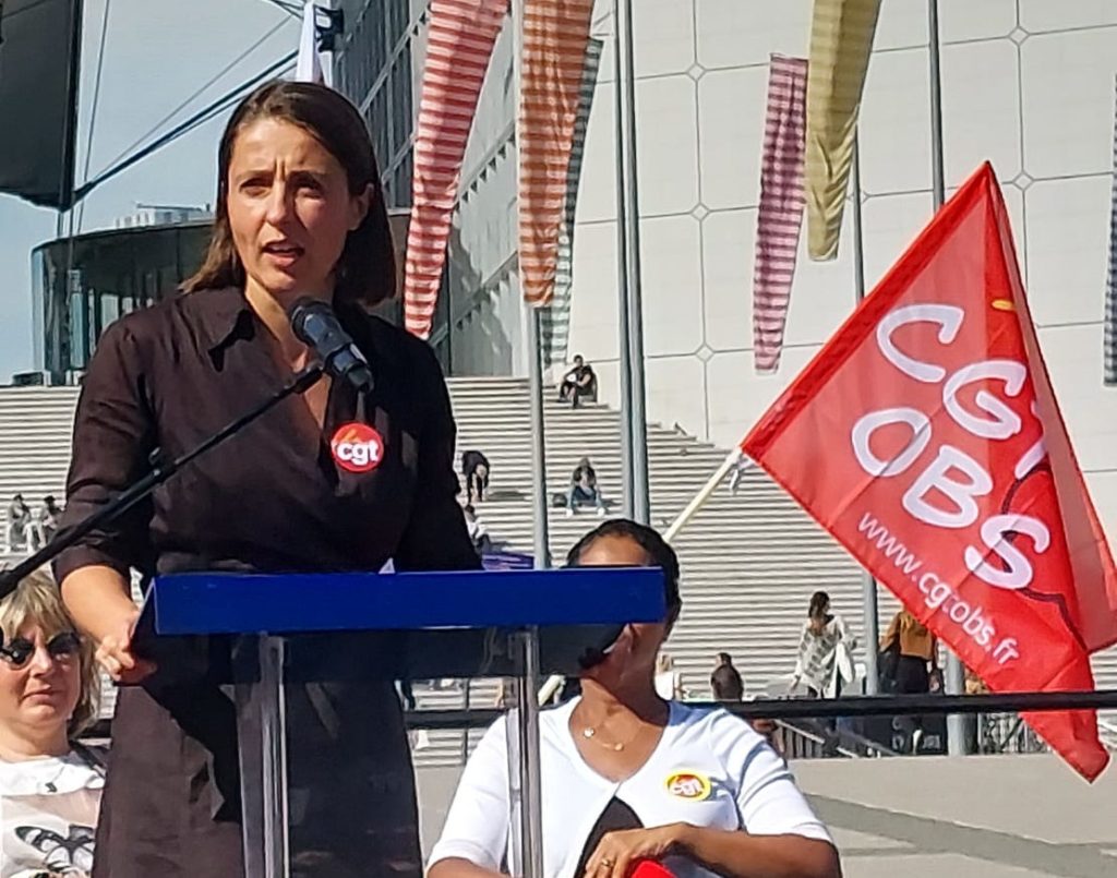 Rassemblement CGT à la Défense le 26 septembre