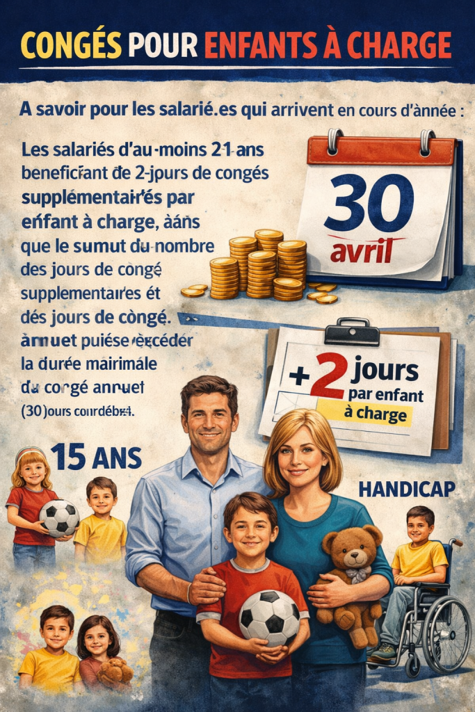 Congés pour enfants à charge