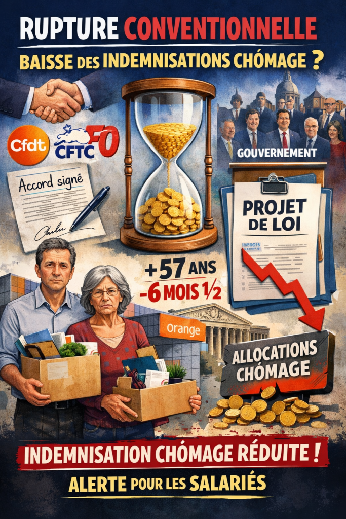 Rupture conventionnelle : baisse durée indemnisation chômage ?